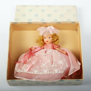 Vintage Bisque Nancy Ann Story Book Doll Fairyland Series 160 " Pretty Maid " Box