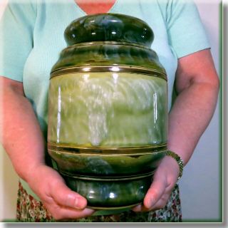 Large Stoneware " Royal Doulton " Double Ended Tobacco Jar W/ Metal Locks