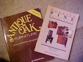 2 Books 1990 Antique Oak Value Guide & 1983 Country Pine Wood Styles And Prices