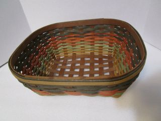 Longaberger Basket Multi Colors 12.  5 X 11 X 5.  5