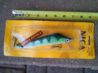 7 " Vintage Nica Lure.  Still In Packaging - - - Hard To Find Musky Lure.