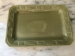 Longaberger Woven Traditions Sage Green Rectangle Serving Platter Tray 13” X 9”
