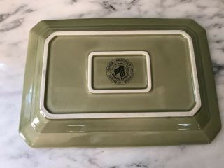 Longaberger Woven Traditions Sage Green Rectangle Serving Platter Tray 13” X 9” 4