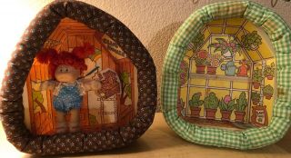 Vintage Cabbage Patch Kids Pin - Ups Club House 1983 Pin - Up Two Rooms 1 Red Doll