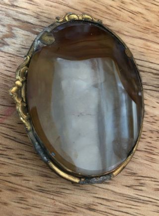 Antique Early 20thc Vintage Carved Agate 6cm 