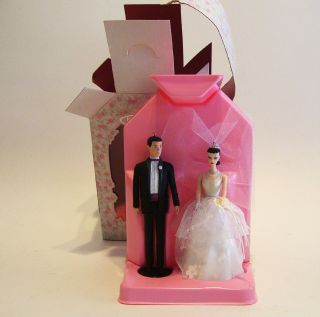 1997 Hallmark Barbie And Ken Wedding Ornament Cake Topper