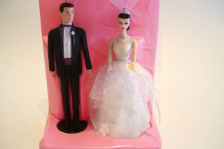 1997 Hallmark Barbie and Ken Wedding Ornament Cake Topper 3