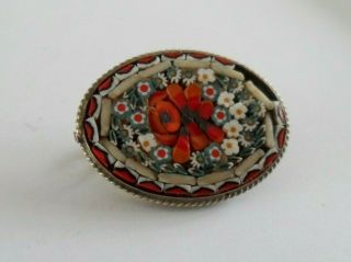 Antique/vintage Micro Mosaic Brooch.  The Back Is Marked 