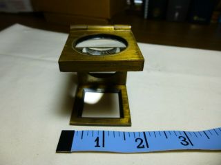 Solid Brass Folding Magnifier Loop 2 1/4 X 1 1/2 Vintage Antique Jeweler Stamps
