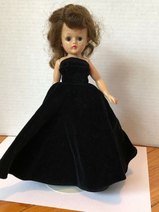 Vintage Vogue Jill Black Velvet Evening Gown Dress 7417 Doll Not