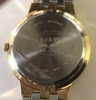 Vintage Women’s GRUEN Quartz Watch,  Black Dial,  Gold Tone 3