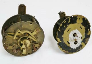 2 X Antique French 8 Day Clock Movements Spares Repairs,  Timepiece & Striking