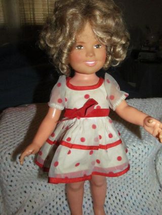 Vintage 1972 Ideal - Shirley Temple 16 " Vinyl Doll.  Dress - Guc