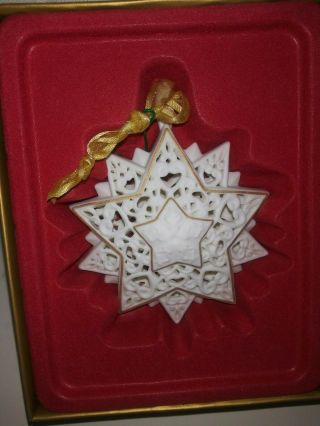 Christmas Wedgwood Pierced Star Ornament Porcelain