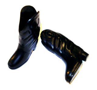 Vintage Pedigree Sindy Black Cowboy Boots 2