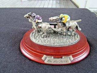 Craftsman Studio Mark Models Limited " On The Turn " Horse Racing Figurine England