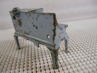 Vintage KILGORE CAST IRON Metal DOLL HOUSE Furniture KITCHEN STOVE Gray Blue 3
