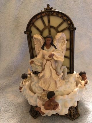 Very Rare - African American Hark The Herald Angels Sing Lighted Music Box Avon