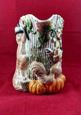 Fitz and Floyd Classics Woodland Fall Fox and Squirrel Pitcher 3