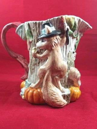 Fitz and Floyd Classics Woodland Fall Fox and Squirrel Pitcher 4