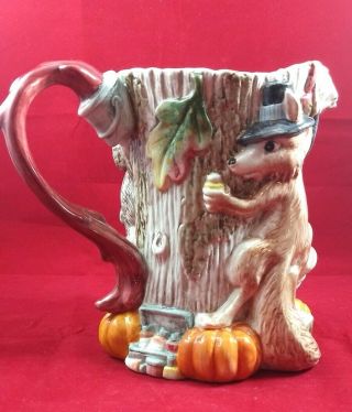 Fitz and Floyd Classics Woodland Fall Fox and Squirrel Pitcher 5