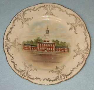 Souvenir Historical Plate Independence Hall Philadelphia
