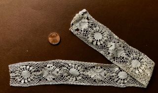 Vintage Handmade Maltese Bobbin Lace Insert Study Collect Sew Craft