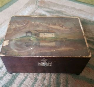 Vintage Thorens Music Box With 6 Disc.  All Origional