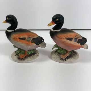 Vintage Mallard Duck Salt and Pepper Shakers Japan Wildlife Hunting Birds 2