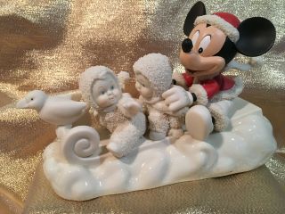 Dept 56 Snowbabies " A Magical Sleigh Ride With Mickey " Disney
