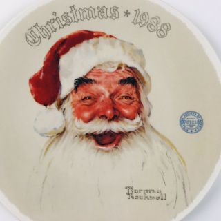 Norman Rockwell 1988 Christmas Plate Santa Claus St.  Nick Limited Edition 2