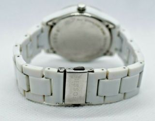 Fossil Stella White Plastic 38mm Women ' s Watch Crystal Accent Bezel ES1967 B 4