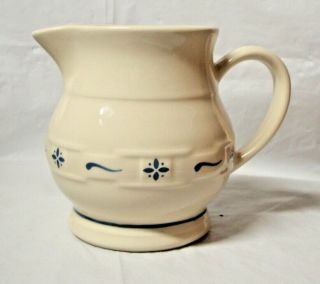Small Juice/water Pitcher Longaberger Blue Woven Traditions Ceramic Pottery
