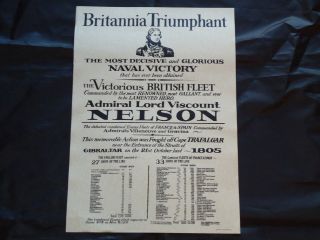 Admiral Lord Nelson Poster Picture Britannia Pub Inn Sign Framed Film Prop