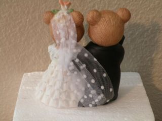 Home Interiors Vintage Bride and Groom Wedding Bears Figurines 1407 NIB 3