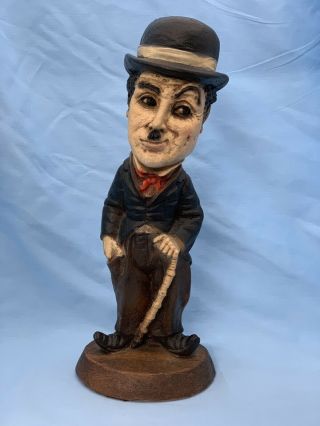 Vintage Esco Charlie Chaplin 16” Tall Chalkware Statue