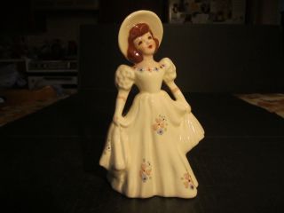 Vintage Florence Cerarmics California Pottery Girl Figurine Planter