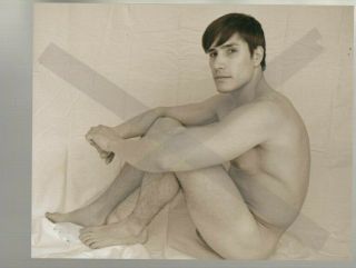 8x10 Lyon Signed Vintage Series Art Male Nude (1) Zach Relaxing