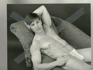 8x10 Lyon Signed Vintage Series Art Male Nude (1) Zach Relaxed