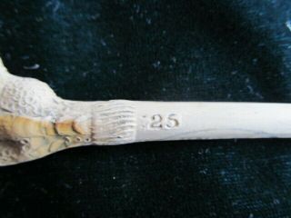 Antique Complete Clay Pipe - Bird ' s Claw Grasping Egg Used/Dirty Made in England 3