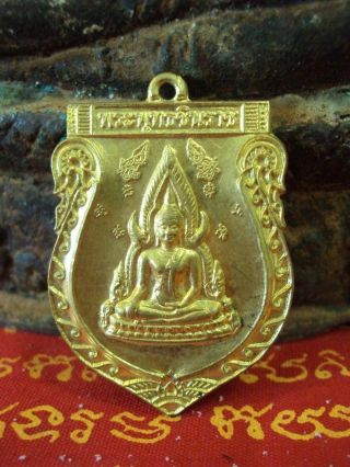 Authentic Phra Buddha Chinnarat Talisman Pendant Buddhist Mantra Thai Amulet