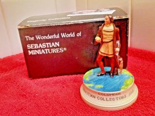 Sebastian Miniature " Columbus " With Box 5993 - 000 - Hand Crafted Htf
