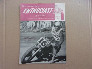 Vintage 1962 Harley Enthusiast Racing Issue