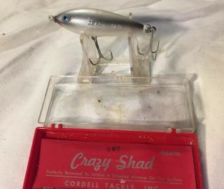 Vintage Cotton Cordell Crazy Shad Series 507 Fishing Lure With Case