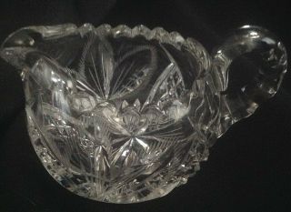 Gorgeous Vintage Crystal Cut Glass Creamer