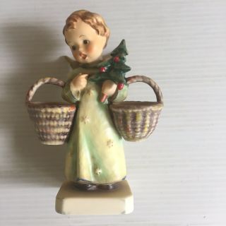 Vintage Goebel Hummel Christmas Angel With Christmas Tree Baskets 301 W.  Germany 7
