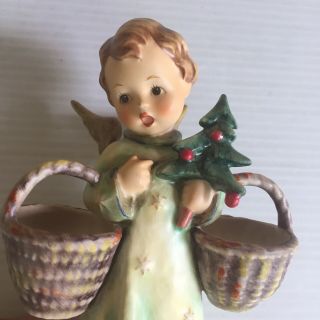 Vintage Goebel Hummel Christmas Angel With Christmas Tree Baskets 301 W.  Germany 8