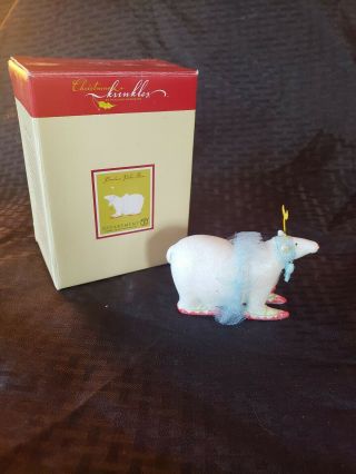 Collectible Christmas Krinkle By Patience Brewster - Pandora Polar Bear Ornament