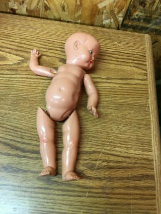 Vintage Celluloid Baby Boy Strung Doll Royal Made In Occupied Japan 12 " Long