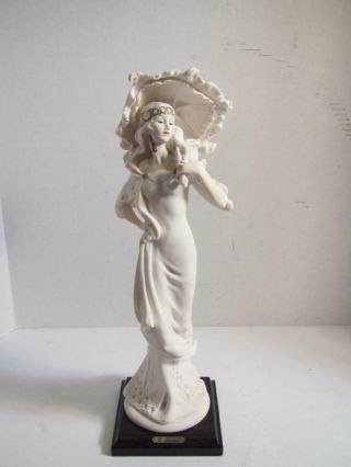 Giuseppe Armani Figurine " Lady With Umbrella " 0949f - 1987 - Retired - Signed -